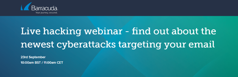 Click here to register for Barracuda's Live Hacking webinar
