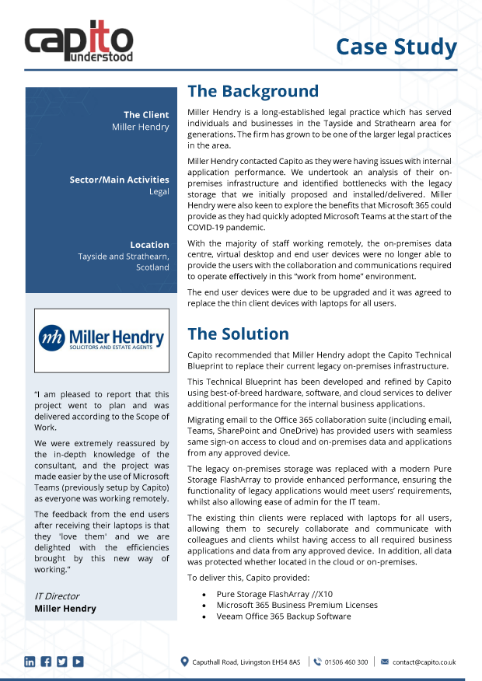 Click to view pdf format of Miller Hendry case study