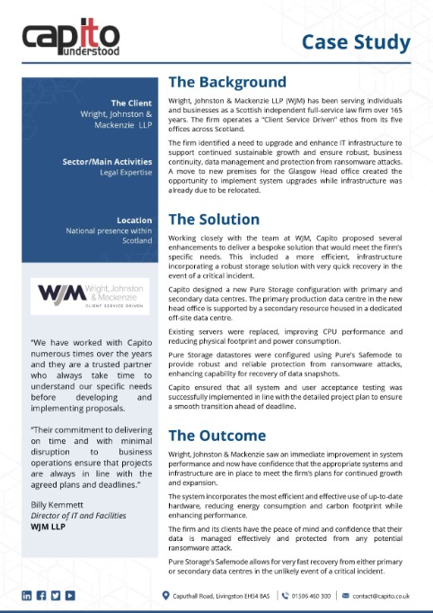 Click to view pdf format of WJM case study